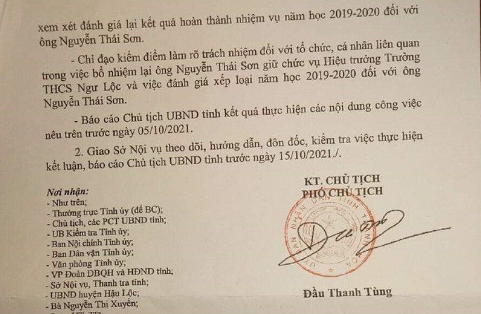 Đang bị xem xét kỷ luật, một hiệu trưởng ở Thanh Hóa được 'ưu ái; bổ nhiệm lại - 1 Đang bị xem xét kỷ luật, một hiệu trưởng ở Thanh Hóa được 'ưu ái; bổ nhiệm lại - 1