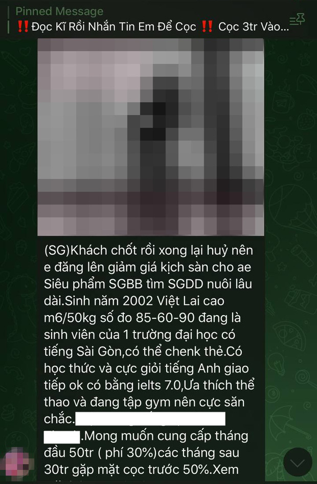 Đột nhập group ngã giá thân xác của 'các bé' 2k4 - 2k5 tìm người bao nuôi: Hét giá 150 triệu/đêm, đặt cọc 50% để gặp, 'boom hàng' thì sale Đột nhập group ngã giá thân xác của 'các bé' 2k4 - 2k5 tìm người bao nuôi: Hét giá 150 triệu/đêm, đặt cọc 50% để gặp, 'boom hàng' thì sale