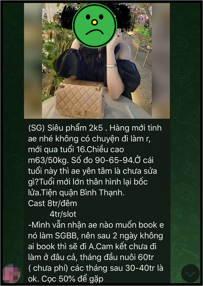 Đột nhập group ngã giá thân xác của 'các bé' 2k4 - 2k5 tìm người bao nuôi: Hét giá 150 triệu/đêm, đặt cọc 50% để gặp, 'boom hàng' thì sale - 9 Đột nhập group ngã giá thân xác của 'các bé' 2k4 - 2k5 tìm người bao nuôi: Hét giá 150 triệu/đêm, đặt cọc 50% để gặp, 'boom hàng' thì sale - 9