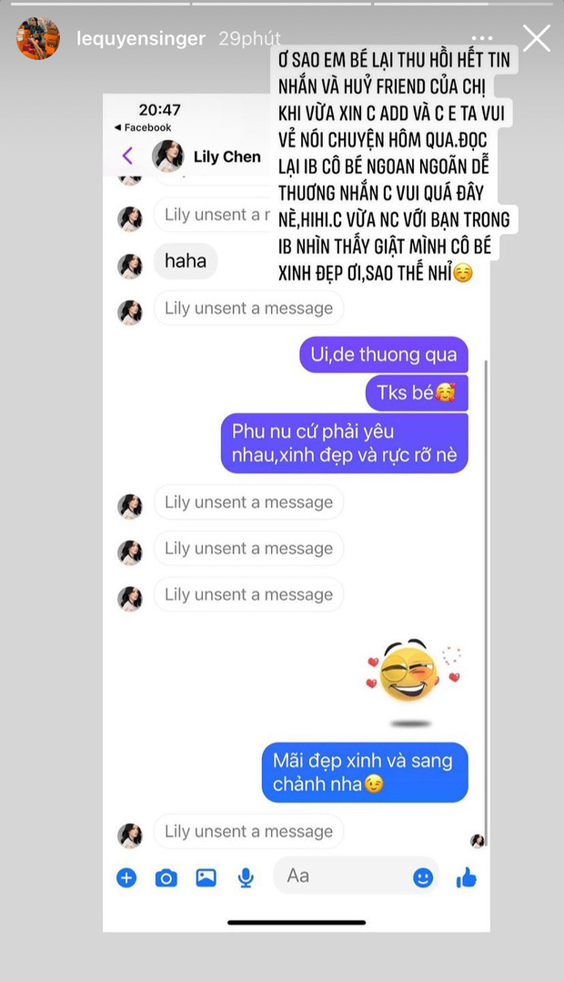 Xin kết bạn với Lệ Quyên rồi xoá, tình địch Ngọc Trinh có động thái khó hiểu, còn tự nhận mình 'không sân si' - 1 Xin kết bạn với Lệ Quyên rồi xoá, tình địch Ngọc Trinh có động thái khó hiểu, còn tự nhận mình 'không sân si' - 1