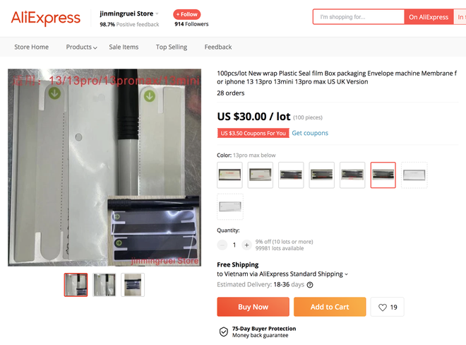 Mới ra vài ngày, seal iPhone 13 đã bị người Trung Quốc làm giả: Giá chỉ 7.000 đồng, dán 1 phút là xong - 3 Mới ra vài ngày, seal iPhone 13 đã bị người Trung Quốc làm giả: Giá chỉ 7.000 đồng, dán 1 phút là xong - 3