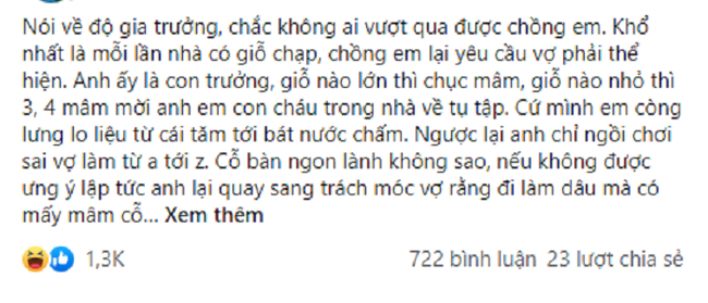 Chồng giao làm 4 mâm cỗ còn dặn 'không xong đừng trách', hôm sau nhìn sự việc khác thường diễn ra trong bếp mà anh ta 'vã mồ hôi' Chồng giao làm 4 mâm cỗ còn dặn 'không xong đừng trách', hôm sau nhìn sự việc khác thường diễn ra trong bếp mà anh ta 'vã mồ hôi'