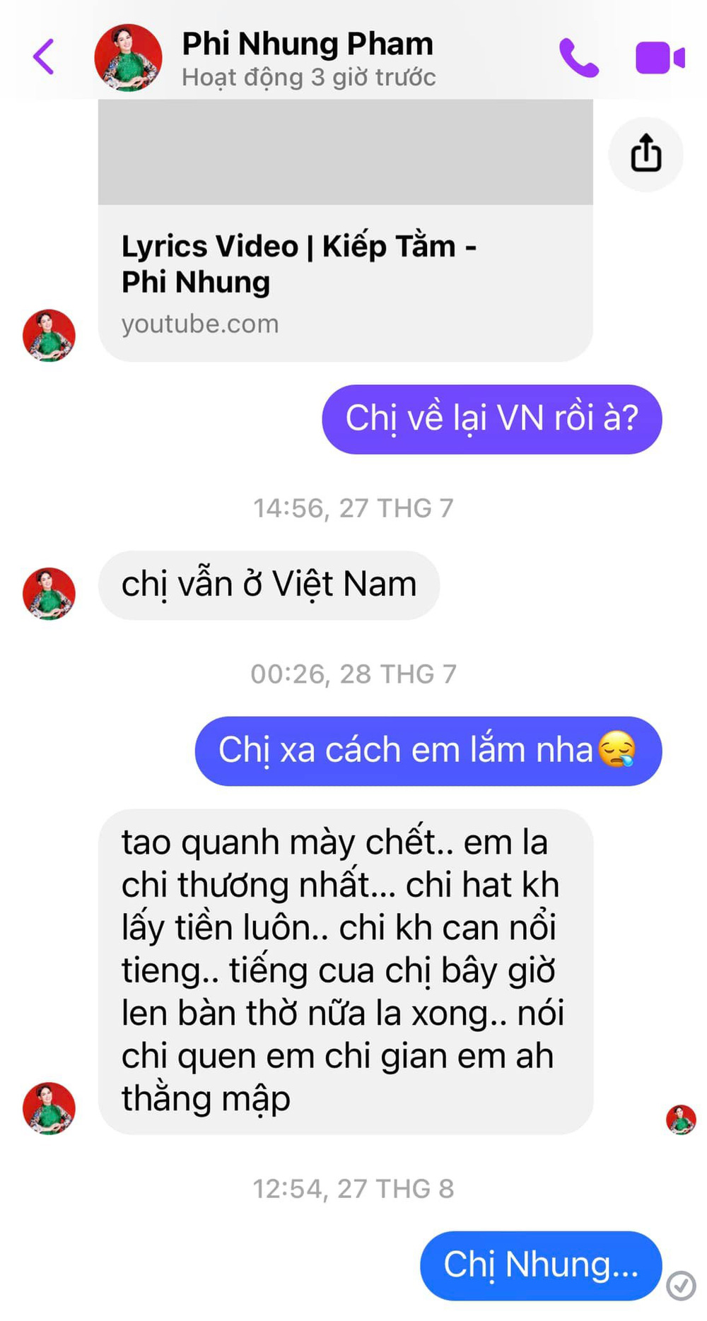 Phi Nhung liên tục nói điềm gở trước khi qua đời và tin nhắn cuối cùng gửi đàn em Phi Nhung liên tục nói điềm gở trước khi qua đời và tin nhắn cuối cùng gửi đàn em