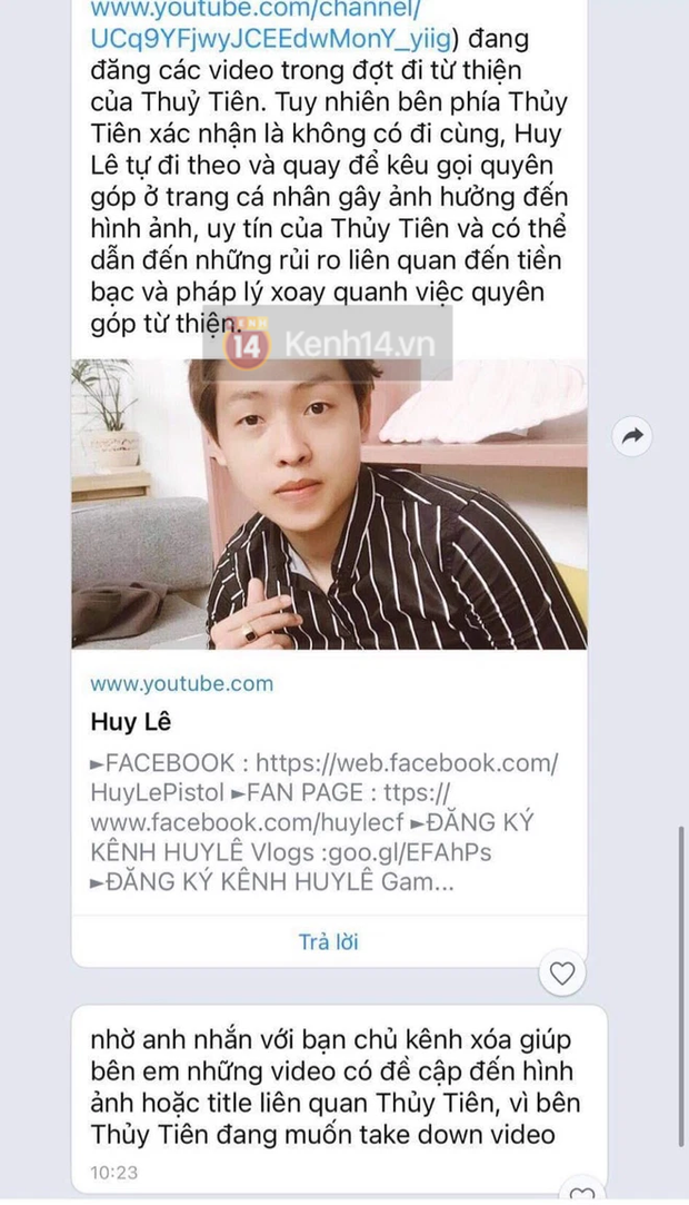 YouTuber 1 triệu follower đi cùng đoàn từ thiện bị phía Thuỷ Tiên yêu cầu gỡ toàn bộ clip, dọa sẽ đánh sập kênh nếu không hợp tác? - 2 YouTuber 1 triệu follower đi cùng đoàn từ thiện bị phía Thuỷ Tiên yêu cầu gỡ toàn bộ clip, dọa sẽ đánh sập kênh nếu không hợp tác? - 2