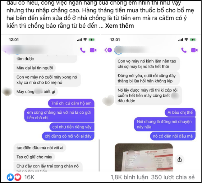 Đọc được tin nhắn: 'Cẩn thận vợ mày cuỗm hết tiền' rồi phát hiện bí mật của chồng và chị gái, cô vợ có màn xử lý quyết liệt khiến gã đàn ông lạy lục xin lỗi! Đọc được tin nhắn: 'Cẩn thận vợ mày cuỗm hết tiền' rồi phát hiện bí mật của chồng và chị gái, cô vợ có màn xử lý quyết liệt khiến gã đàn ông lạy lục xin lỗi!