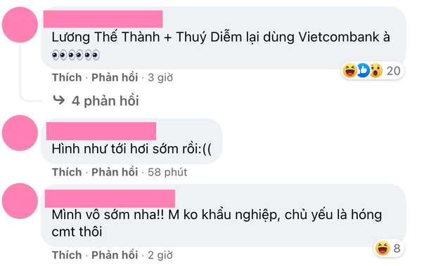 Fanpage Vietcombank tiếp tục bị netizen hùa nhau tấn công sau khi bà Phương Hằng gọi tên Lương Thế Thành - Thuý Diễm - 2 Fanpage Vietcombank tiếp tục bị netizen hùa nhau tấn công sau khi bà Phương Hằng gọi tên Lương Thế Thành - Thuý Diễm - 2