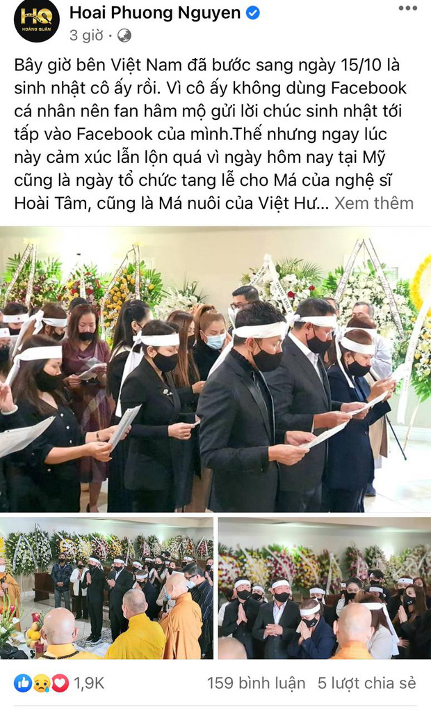 Còn nỗi đau nào đau hơn với Việt Hương: Xong tang sự Phi Nhung lại chịu tang mẹ nuôi tại Mỹ đúng ngày sinh nhật Còn nỗi đau nào đau hơn với Việt Hương: Xong tang sự Phi Nhung lại chịu tang mẹ nuôi tại Mỹ đúng ngày sinh nhật