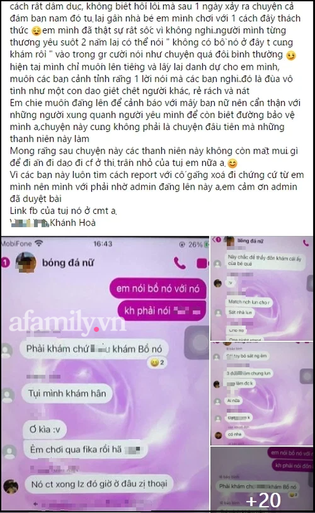 Lộ group chat suy đồi của 10 thanh niên dàn trận đưa người yêu cũ 'lên giường': Loạt tin nhắn rùng rợn, cô gái đăng bài phốt đều bị report Lộ group chat suy đồi của 10 thanh niên dàn trận đưa người yêu cũ 'lên giường': Loạt tin nhắn rùng rợn, cô gái đăng bài phốt đều bị report