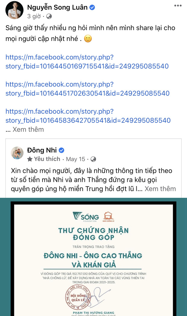 Một sao nam có động thái ngầm bênh vực Đông Nhi khi nữ ca sĩ bị gọi tên nghi ngờ tiền từ thiện miền Trung Một sao nam có động thái ngầm bênh vực Đông Nhi khi nữ ca sĩ bị gọi tên nghi ngờ tiền từ thiện miền Trung