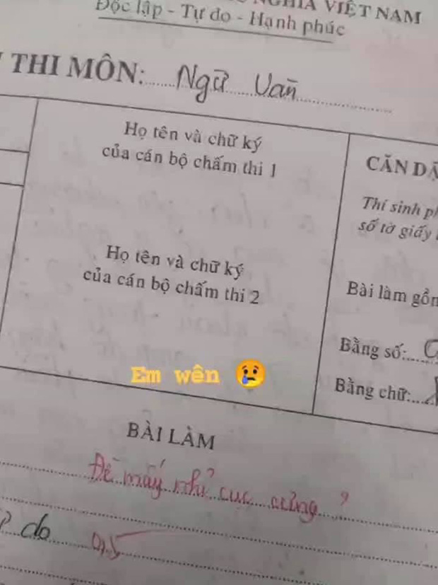 Học trò làm thiếu một câu vẫn được giáo viên chấm 8,3 điểm, đọc sang lời phê mà không ai nhịn được cười - 2 Học trò làm thiếu một câu vẫn được giáo viên chấm 8,3 điểm, đọc sang lời phê mà không ai nhịn được cười - 2
