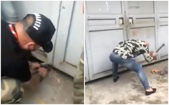 Công an vào cuộc vụ nhóm người xăm trổ cắt, phá cửa nhà dân đe dọa, người phụ nữ gào thét bất lực Công an vào cuộc vụ nhóm người xăm trổ cắt, phá cửa nhà dân đe dọa, người phụ nữ gào thét bất lực
