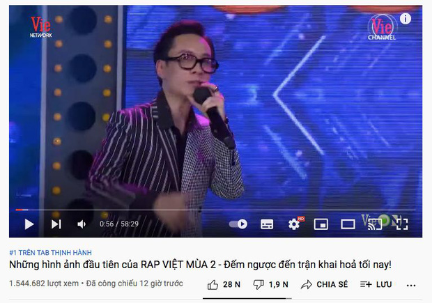 Rap Việt mùa 2 vừa 'khai hỏa' đã leo thẳng top 1 trending YouTube nhưng không phải tập 1 mới lên sóng? Rap Việt mùa 2 vừa 'khai hỏa' đã leo thẳng top 1 trending YouTube nhưng không phải tập 1 mới lên sóng?