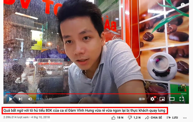 Xôn xao clip Khoa Pug review quán ăn của Đàm Vĩnh Hưng từ 3 năm trước, gây sốc nhất là câu chốt hạ 'đớn đau' này - 4 Xôn xao clip Khoa Pug review quán ăn của Đàm Vĩnh Hưng từ 3 năm trước, gây sốc nhất là câu chốt hạ 'đớn đau' này - 4