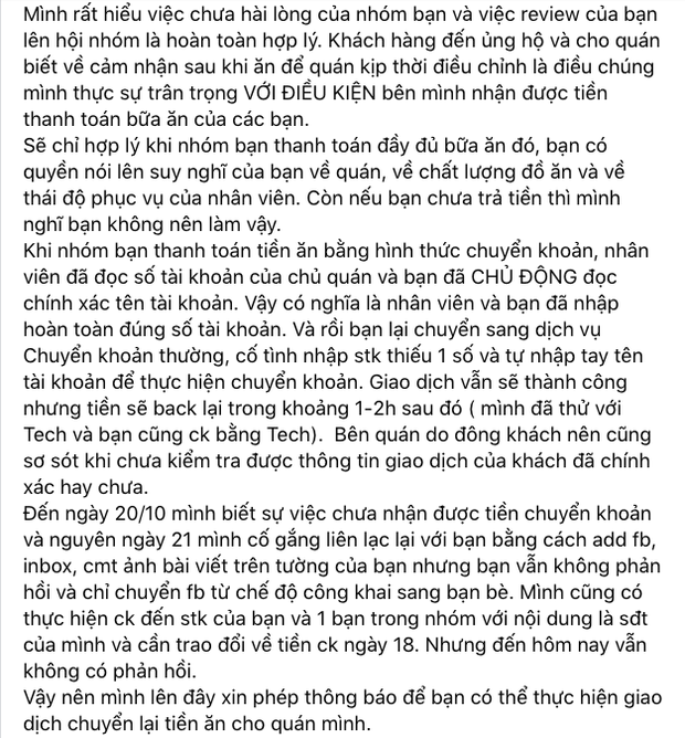 HOT: Cô gái bóc phốt quán nướng 'phí tiền' nhưng bị chủ tiệm phản đòn vì một lý do, dân mạng cũng đồng loạt đứng về phía quán? - 5 HOT: Cô gái bóc phốt quán nướng 'phí tiền' nhưng bị chủ tiệm phản đòn vì một lý do, dân mạng cũng đồng loạt đứng về phía quán? - 5