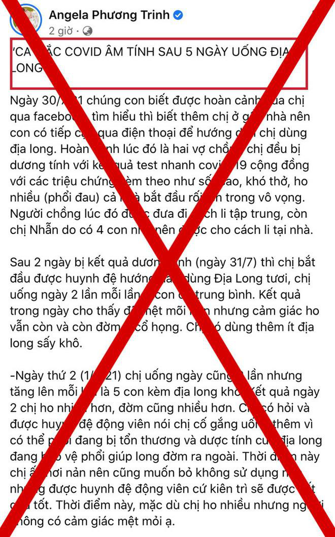 Angela Phương Trinh xác nhận đã đóng phạt 7,5 triệu vì đăng tin sai lệch, khẳng định không có chuyện nhận tiền để PR địa long - 2