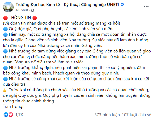 Vụ giảng viên bị nghi 'rủ sinh viên vào khách sạn' mới cho qua môn: Đã rà soát được 17 nữ sinh có thông tin trùng khớp với 'nữ sinh tên H' Vụ giảng viên bị nghi 'rủ sinh viên vào khách sạn' mới cho qua môn: Đã rà soát được 17 nữ sinh có thông tin trùng khớp với 'nữ sinh tên H'