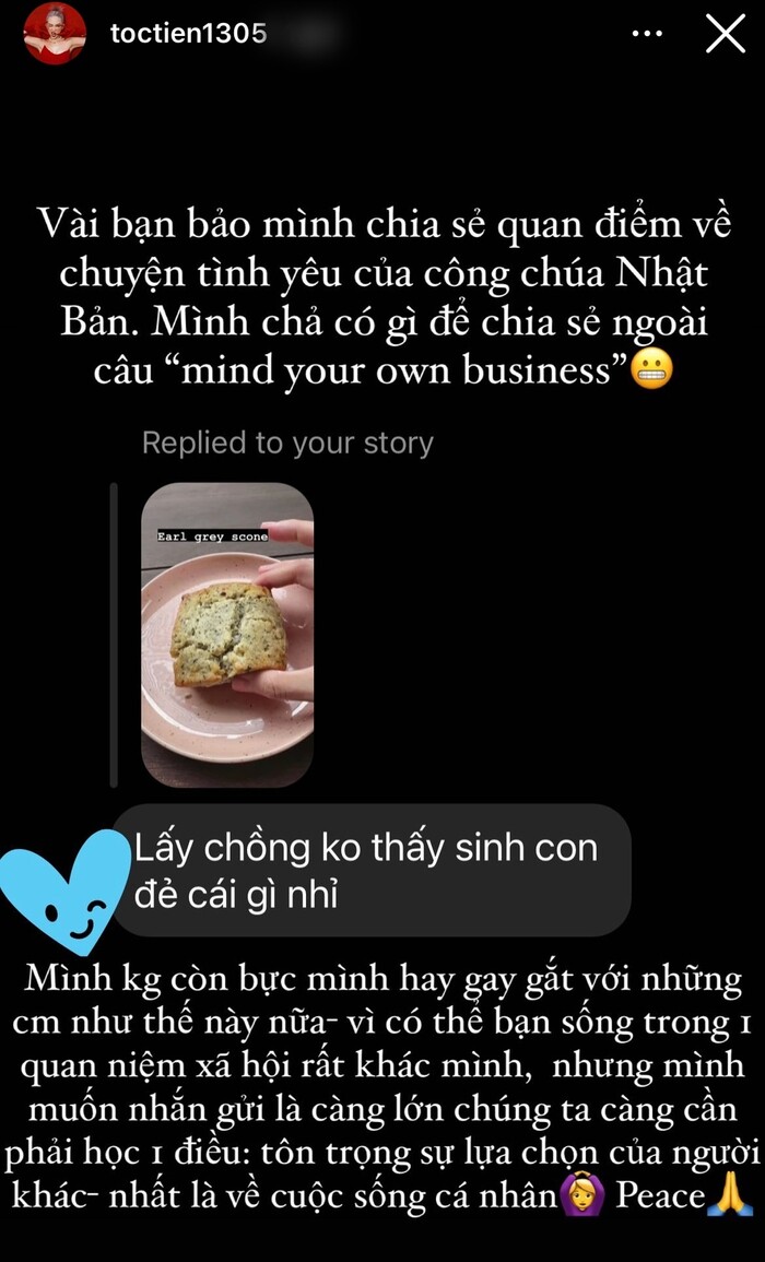 Bị hỏi tại sao không sinh con, Tóc Tiên liền đáp trả: 'Bạn cần phải học một điều' - 3 Bị hỏi tại sao không sinh con, Tóc Tiên liền đáp trả: 'Bạn cần phải học một điều' - 3