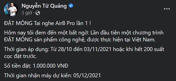 Bkav cho đặt mua tai nghe Make in Vietnam, lần đầu ra khái niệm 'đặt móng' Bkav cho đặt mua tai nghe Make in Vietnam, lần đầu ra khái niệm 'đặt móng'
