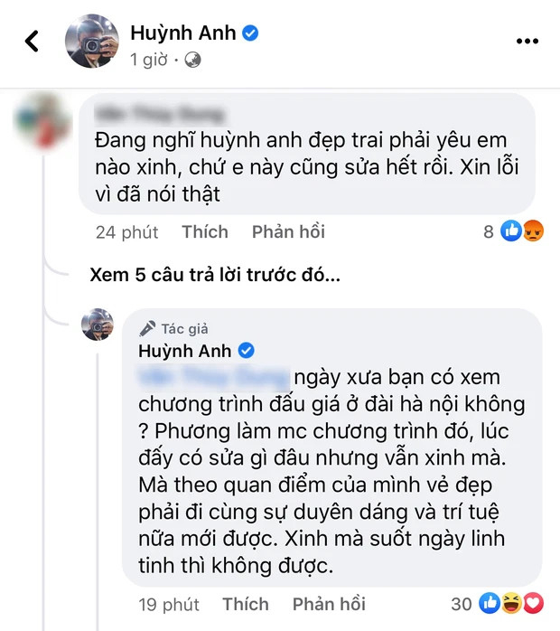 Bạn gái bị chê nhan sắc can thiệp dao kéo, Huỳnh Anh phản pháo 'cực căng' nói một câu ai cũng tán đồng - 1 Bạn gái bị chê nhan sắc can thiệp dao kéo, Huỳnh Anh phản pháo 'cực căng' nói một câu ai cũng tán đồng - 1