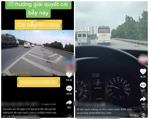 Xôn xao clip đoạn đường vạch xương cá 'bẫy' các phương tiện: CSGT lên tiếng làm rõ Xôn xao clip đoạn đường vạch xương cá 'bẫy' các phương tiện: CSGT lên tiếng làm rõ