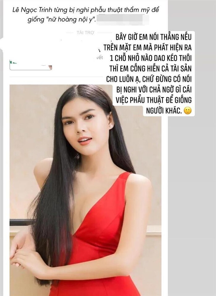 Bị nghi sử dụng 'dao kéo' cho giống đàn chị, Ngọc Trinh đáp trả cực căng - 1 Bị nghi sử dụng 'dao kéo' cho giống đàn chị, Ngọc Trinh đáp trả cực căng - 1