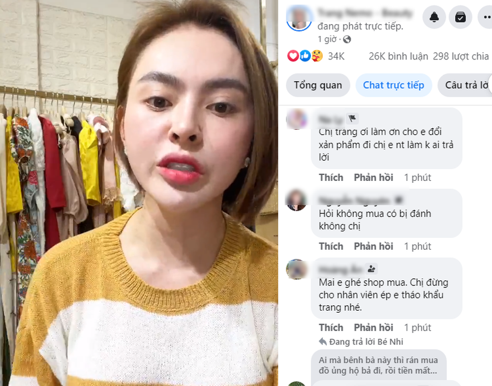 Lộ diện hậu drama, Trang Nemo vừa livestream chốt đơn vừa hát hò tưng bừng, dân mạng 'cà khịa': 'Không mua có bị đánh không chị?' - 1 Lộ diện hậu drama, Trang Nemo vừa livestream chốt đơn vừa hát hò tưng bừng, dân mạng 'cà khịa': 'Không mua có bị đánh không chị?' - 1