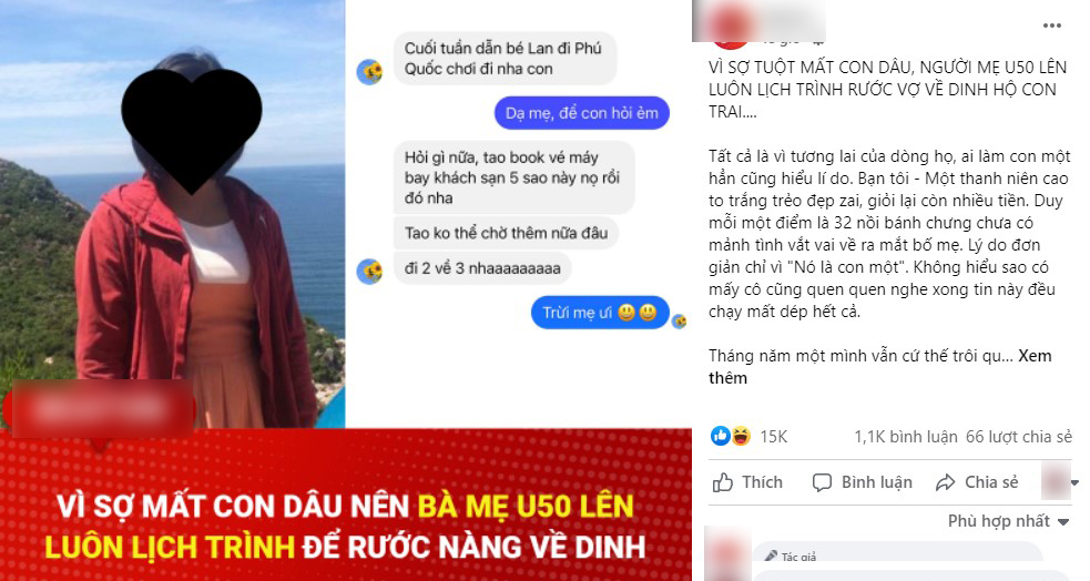 Mẹ chồng đặt vé máy bay, khách sạn 5 sao, giục con trai 32 tuổi đưa bạn gái đi Phú Quốc, tin nhắn đính kèm khiến Mẹ chồng đặt vé máy bay, khách sạn 5 sao, giục con trai 32 tuổi đưa bạn gái đi Phú Quốc, tin nhắn đính kèm khiến