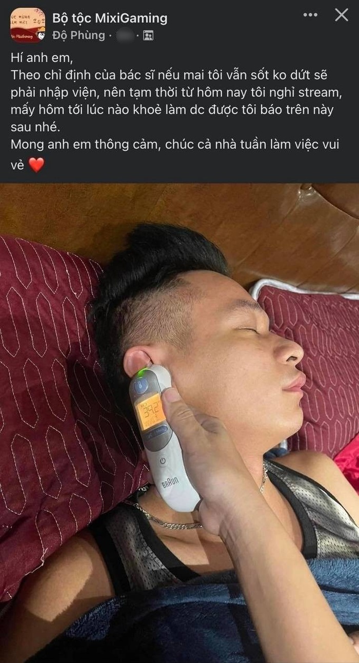 Độ Mixi bất ngờ thông báo phải tạm nghỉ stream có thể phải nhập viện, chuyện gì đây? Độ Mixi bất ngờ thông báo phải tạm nghỉ stream có thể phải nhập viện, chuyện gì đây?