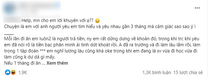 Than phiền vì hẹn hò ăn uống lúc nào cũng phải trả tiền, bạn trai nhờ mua đồ xong lờ đi chẳng thanh toán, cô gái nhận về cả rổ 'gạch đá': 'Ngu quá thế bảo sao chẳng bị đào!' Than phiền vì hẹn hò ăn uống lúc nào cũng phải trả tiền, bạn trai nhờ mua đồ xong lờ đi chẳng thanh toán, cô gái nhận về cả rổ 'gạch đá': 'Ngu quá thế bảo sao chẳng bị đào!'