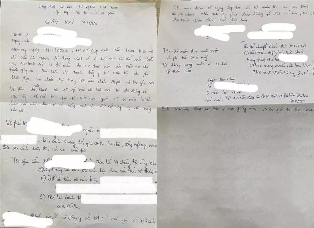 Con đổ nước hỏng laptop người lạ, bố mẹ gửi đơn kiện chủ nhân? - 3