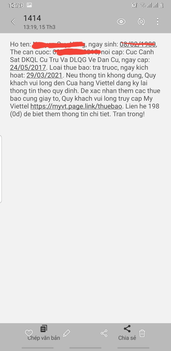 Cách tránh bị khóa SIM với thuê bao di động sai thông tin - 1