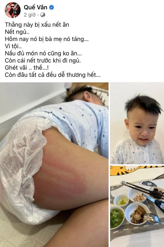 Quế Vân bất ngờ đăng tải dòng trạng thái chia sẻ cách giáo dục con.