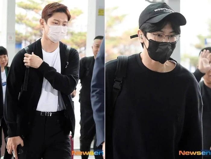 DBSK mặc trang phục đen trắng tại sân bay để tưởng nhớ Moonbin