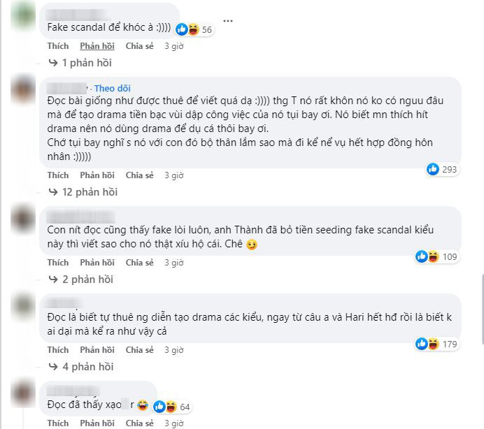 Hầu hết cư dân mạng đều cho rằng Trấn Thành cố tình tạo scandal