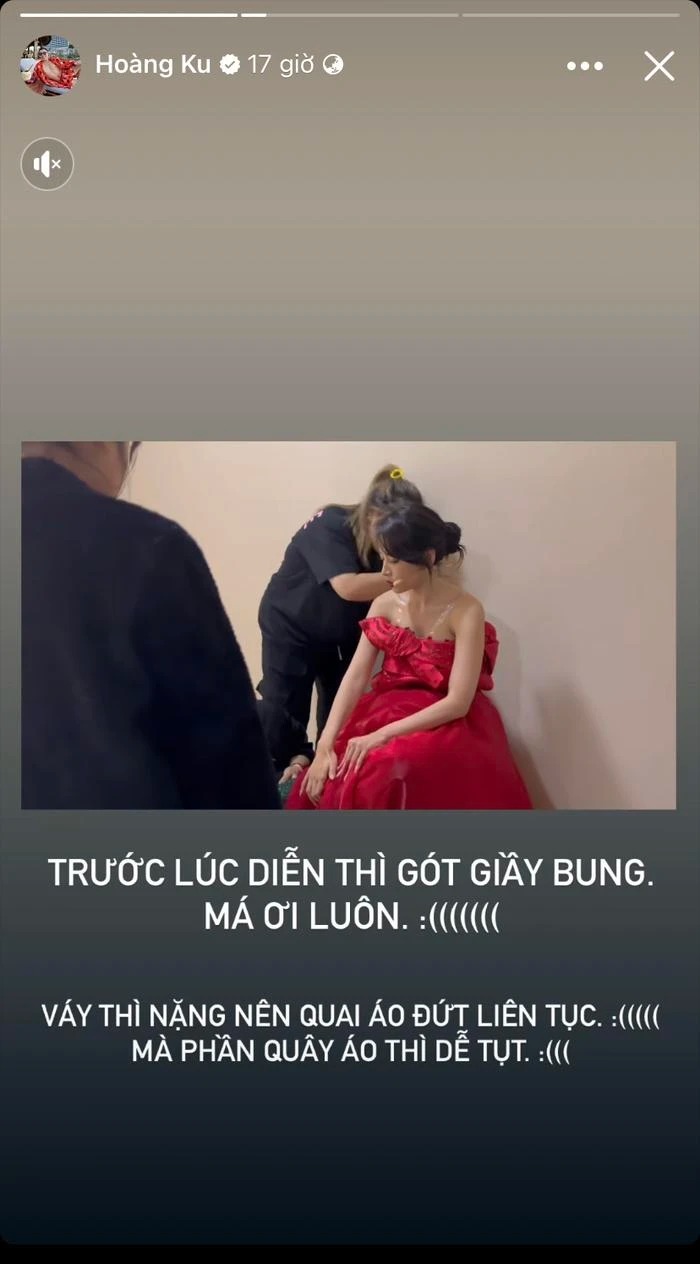 Trước khi lên sân khấu, Chi Pu liên tục gặp sự cố liên quan đến trang phục