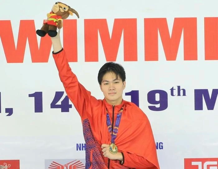 Kình ngư Trần Hưng Nguyên đã có tổng cộng 9 HCV ở 3 kỳ SEA Games. Ảnh: Gió Đông