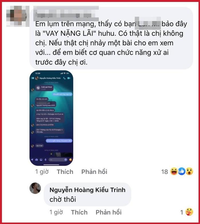 Ngay lập tức, Kiều Trinh cũng có màn đáp trả trước thông tin này