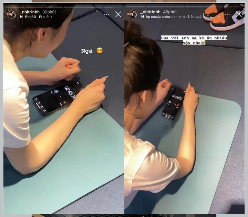 Song khiêm tốn là thế nhưng qua 1 vài story, người ta vẫn thấy cô cố gắng ở phòng tập.