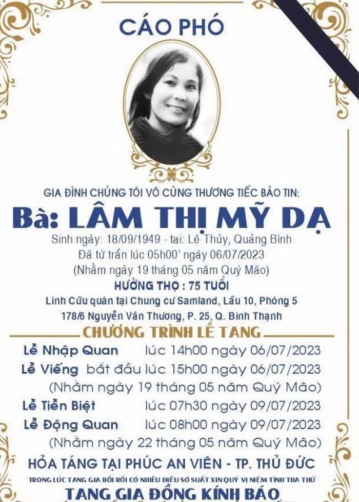 Sự ra đi của nhà thơ Lâm Thị Mỹ Dạ để lại niềm tiếc thương đối với bạn bè, đồng nghiệp giới văn chương.