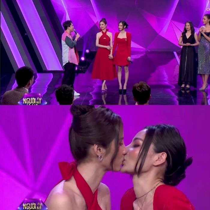 Màn cầu hôn và 'khóa môi' ngọt ngào của Jin - Xíu tại chương trình Người ấy là ai