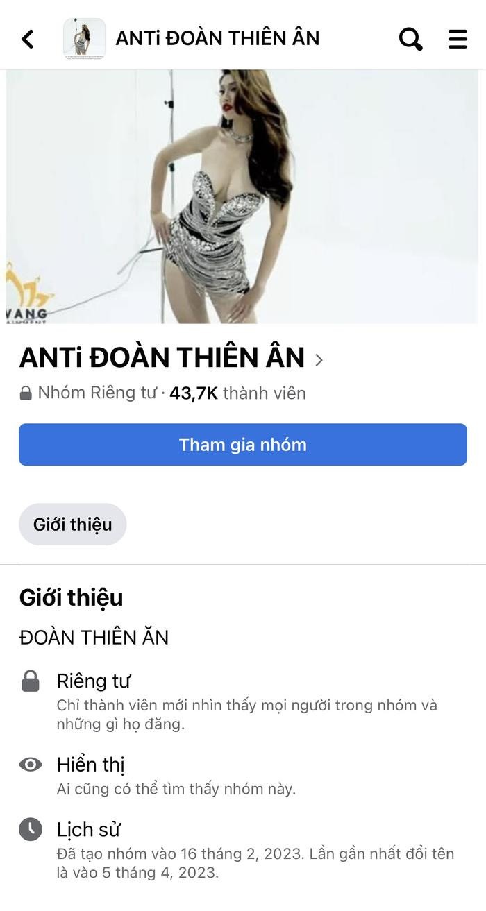 Nhóm anti Đoàn Thiên Ân với hơn 40 nghìn người.