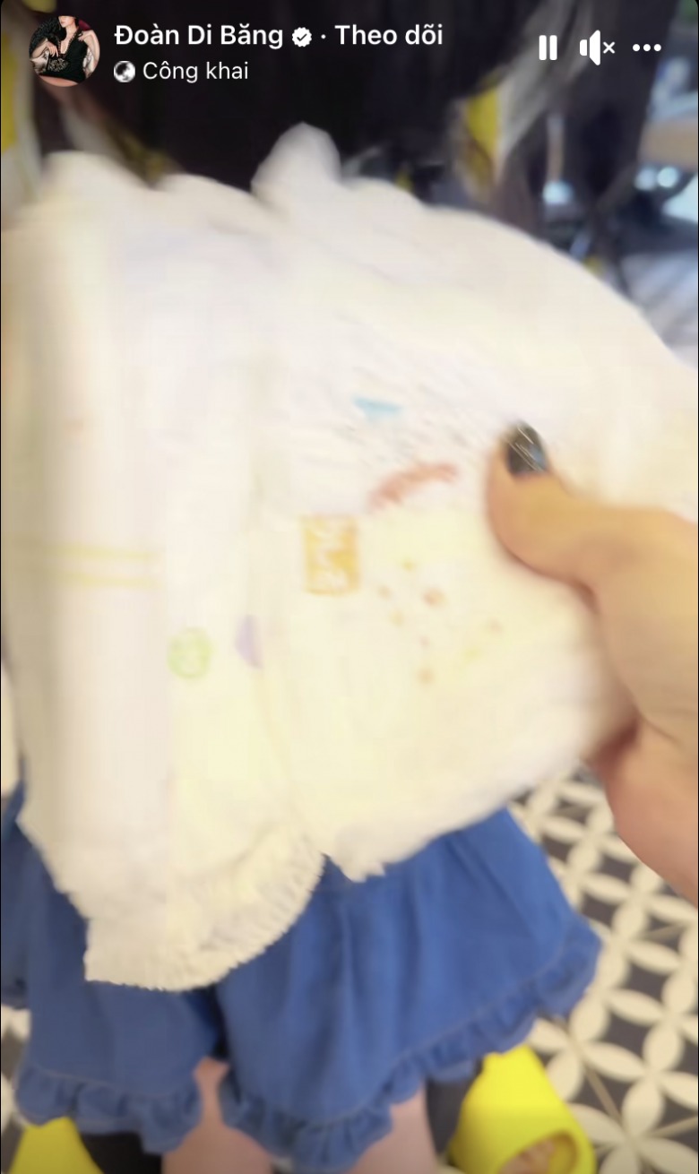 Bên trong chiếc túi không đựng gì, ngoài 2,3 miếng tã.