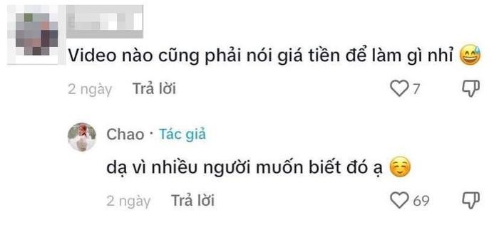 Chao đáp trả khi bị mỉa mai chuyện công khai giá tiền