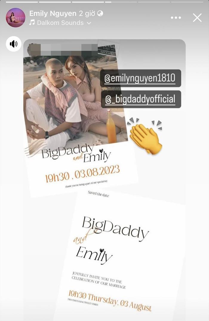 Nhiều bạn bè cũng nhận được thiệp mời từ BigDaddy và Emily.