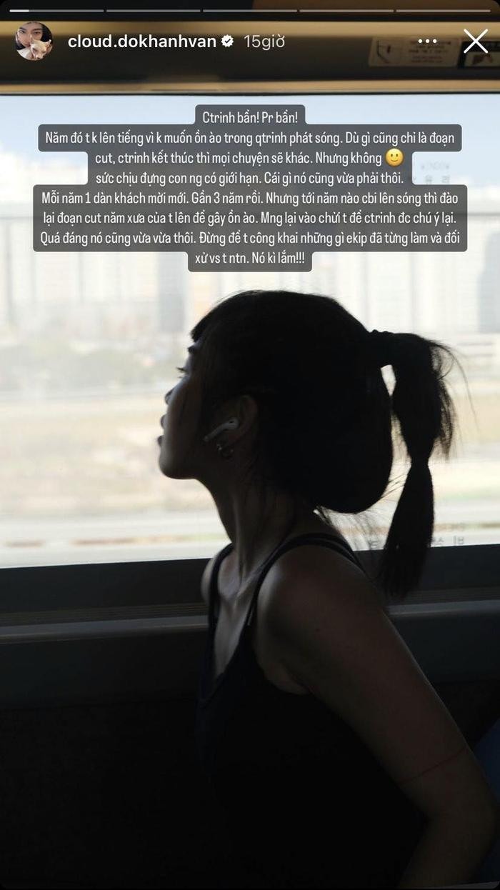 Hiện tại Khánh Vân vẫn để story được cho là 