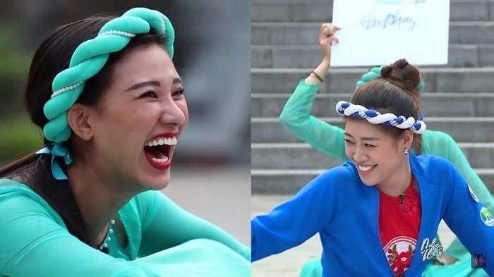 Nàng hậu còn khiến công chúng ngán ngẩm khi thoải mái cười lớn dù đã trả lời sai. (Ảnh chụp màn hình)