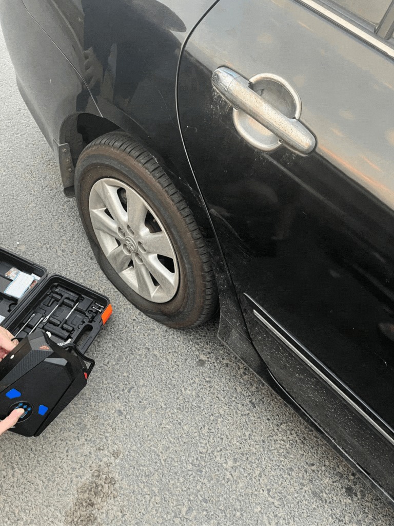 CSGT xác định đây không phải là việc cố ý rải kim loại để gây thủng bánh xe. 