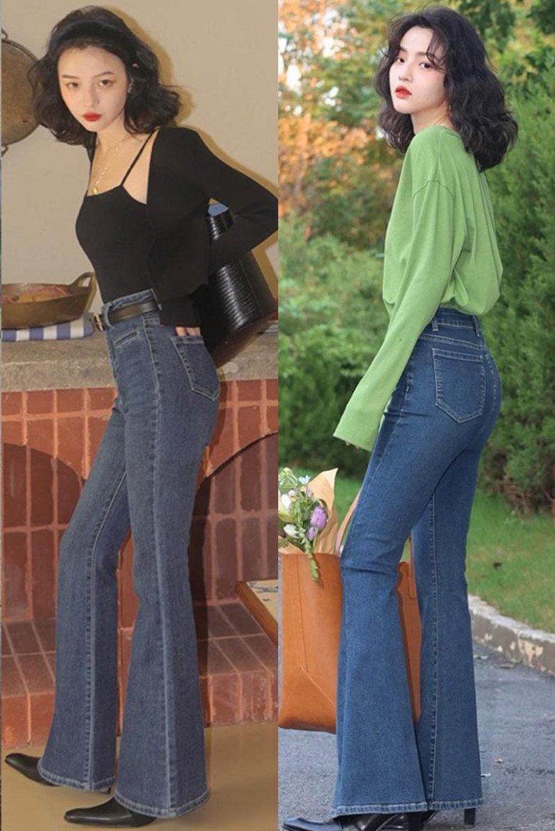 Chị em cũng có thể tạo điểm nhấn với một chiếc áo thun 2 dây bên trong và khoác thêm một chiếc áo tay dài bên ngoài.