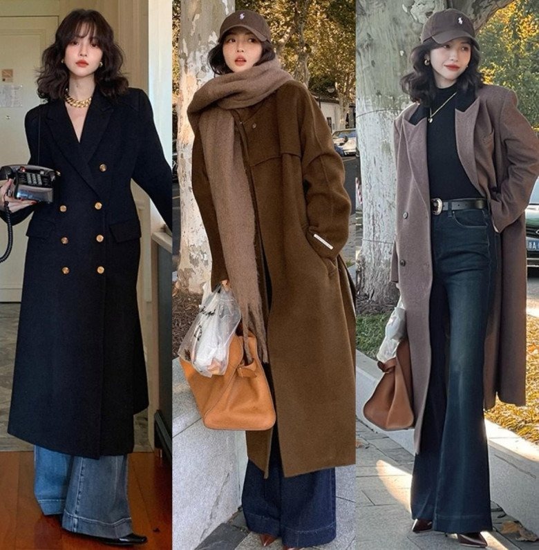 Vào những ngày lạnh giá của miền Bắc hiện tại, các chị em văn phòng có thể diện quần ống loe với những kiểu áo jacket. Cách kết hợp này giúp bạn trông thời thượng như các fashionista. Đừng quên một đôi giày cao gót mũi nhọn hay một đôi boots da, bạn càng trông khí chất hơn.