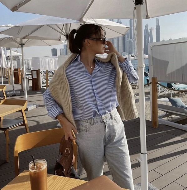 Để hoàn thiện set đồ, các quý cô hãy nhấn nhá thêm vài món phụ kiện như kính mát, dây chuyền....